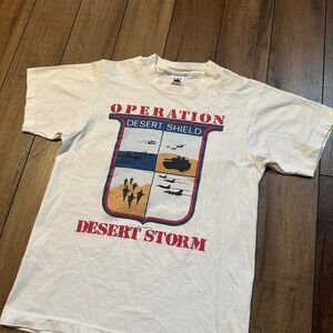 Vintage Desert Storm T Shirt Men's Medium Single Stitch Made in‎ USA